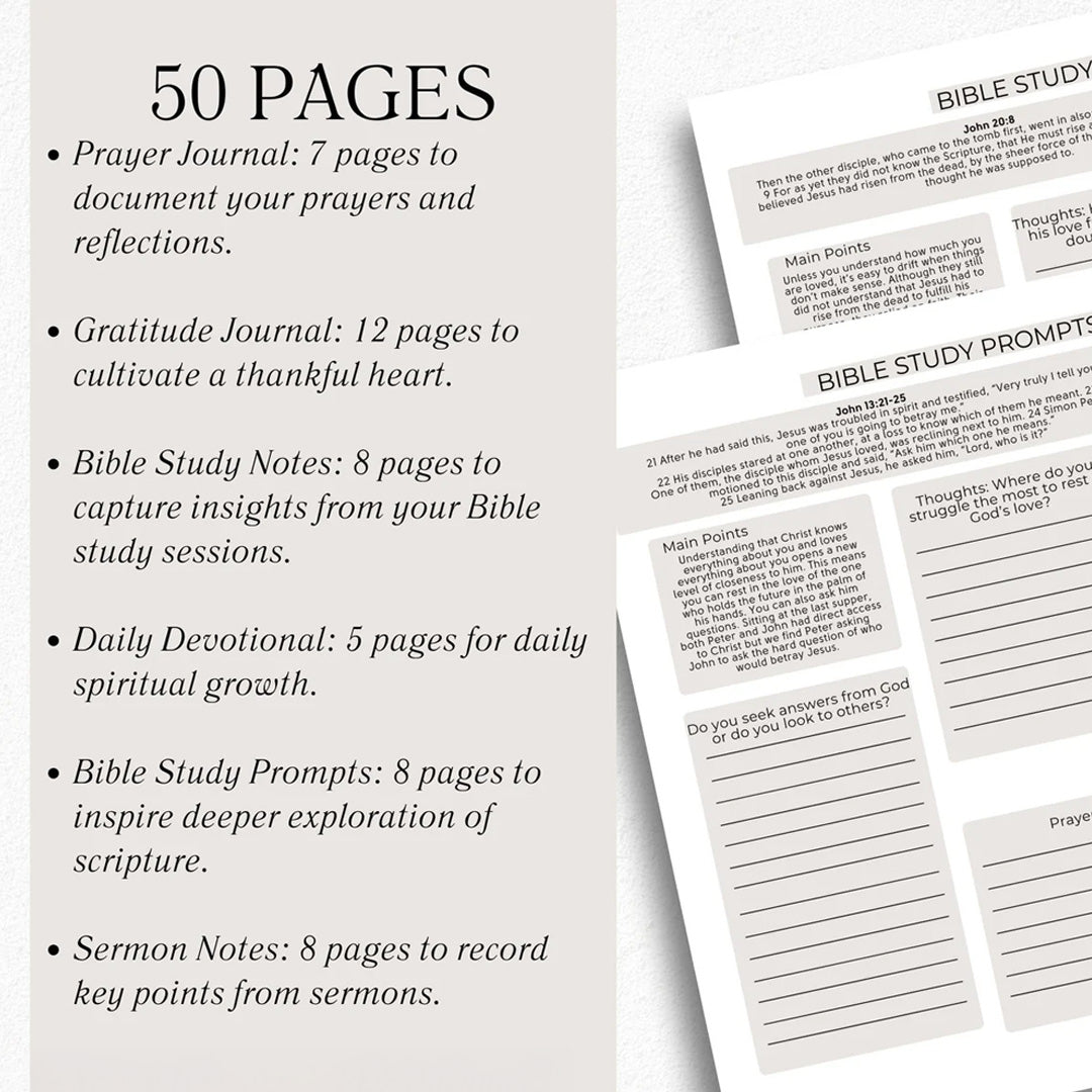 Bible Study Journal - Digital Download