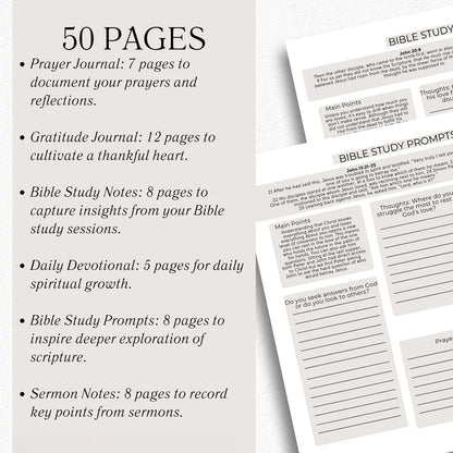 Bible Study Journal - Digital Download